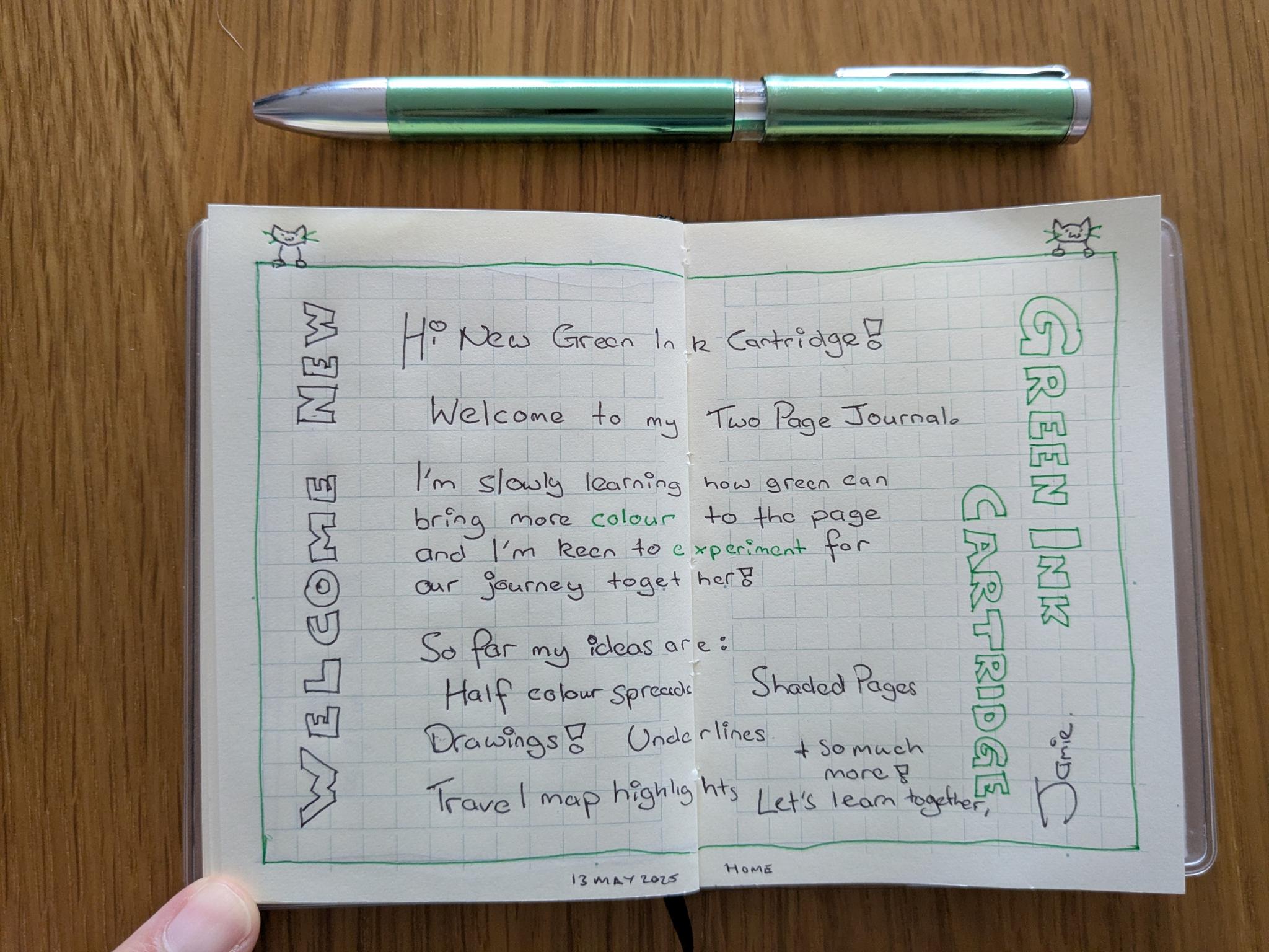 Welcome New Green Ink Cartridge